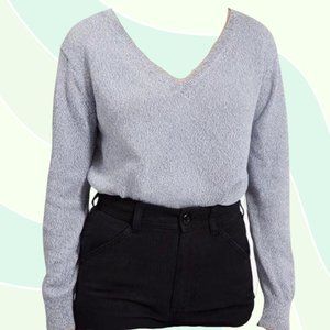 Everlane Soft V-neck Sweater in Blue